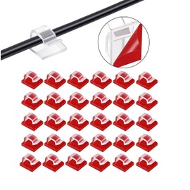 Neyiem Cable Clips, Cable Stand, Table Storage, For Cars, Wiring, Wire Clips, Hiding Wires, Strong Double Sided Tape (30 Pieces), Clear