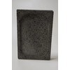 Volcanic stone cooking tile, surface groove, 8 "x 12", lava