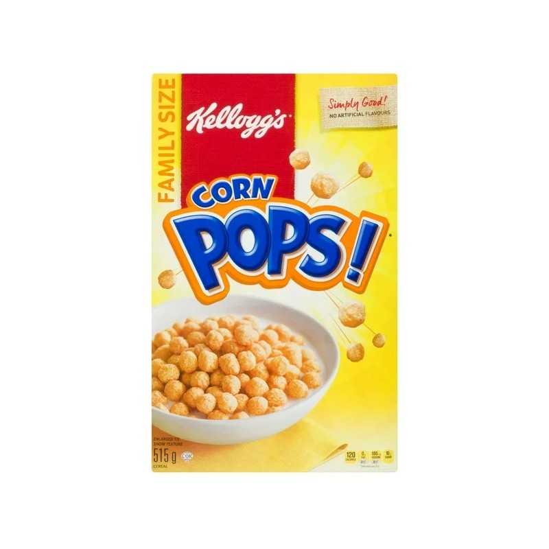 Corn Pops Kellogg's Canadian Corn Pops Cereal, Family Size, 515g