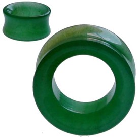 Ear Gauges SoScene Center Hole Jade Organic Stone Ear Plugs Sold in Pairs, Stone