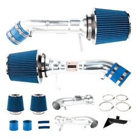 Suride Cold Air Intake Kit with Filter Heat Shield for G37 2008-2013, Q50 2014-2015, 370-Z 2009-2020 (Blue)