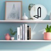 Chunful 3 Pairs Modern Metal Book Ends for Shelves Decorative