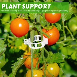 Weysoo Pack of 200 Plant Clips, Reusable Tomato Clips, White Plant Clips for Climbing Plants, Trellis for Tomatoes, Cucumbers, Flowers, Peas, Peppers and Other Trellis Plants