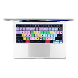 XSKN Final Cut Pro Shortcuts US Version Silicone Keyboard Skin Cover for Since 2021 MacBook Air MacBook Pro 13.6 15.3 14.2 16.2 inch with M1 M2 M3 M4 Chip with Touch ID