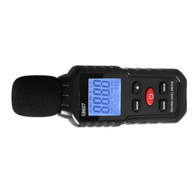 Decibel Meter, S8607 Digital Sound Level Meter 30-130 dB with LCD Display with Backlight MAX/MIN, Portable SPL Meter with Data Storage, High Precision