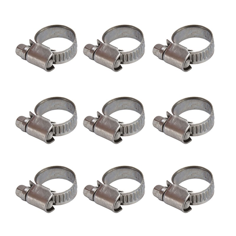 30Pcs Hose Clamps German Style Adjustable 304 Stainless Steel Fuel
