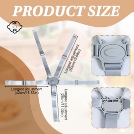LAKJUOZ 5 Point High Chair Seat Belt Replacement Safety Belts for Baby Pram High Chair Strap Tripp Trapp Chair Strap Adjustable Safety Belt High Chair Convertible
