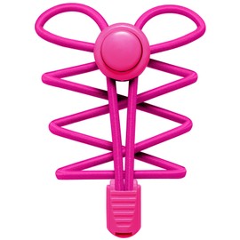 Stepace Elastic Shoelaces with Quick Release, 2 Pairs Rubber Shoe Laces Without Tying for Kids Shoes, Sports Shoes, Hot Pink