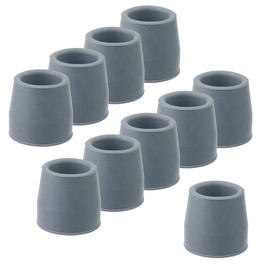 WDONAY 10 Pack Grey Crutch Tips Crutch Feet Cap Rubber Cane Tips Padding Replacement Accessories for Crutches, Walking Sticks, Walkers(1.02")