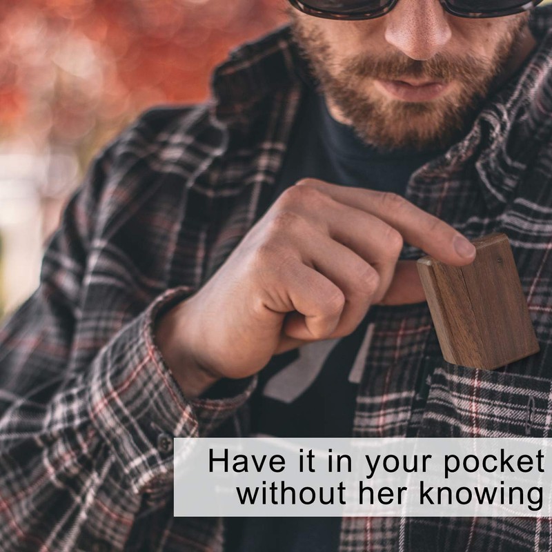 Mogokoyo Vintage Wood Ring Box for Wedding Engagement Proposal