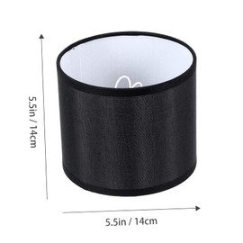 ORFOFE Linen Lampshade Large Black Cylinder Lampshade Home Decor Lamp Light Shell Cover