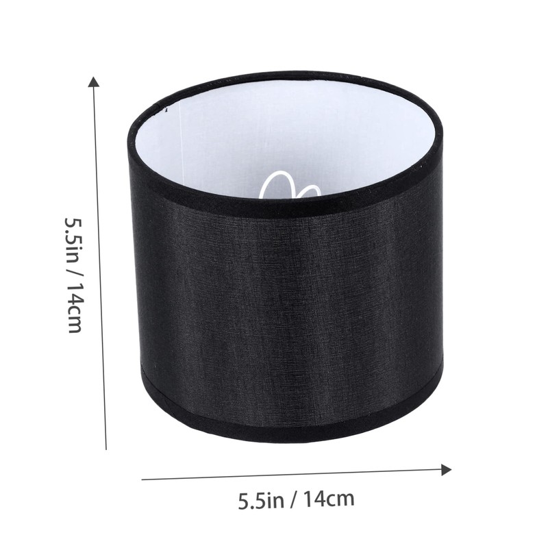 ORFOFE Linen Lampshade Large Black Cylinder Lampshade Home Decor Lamp