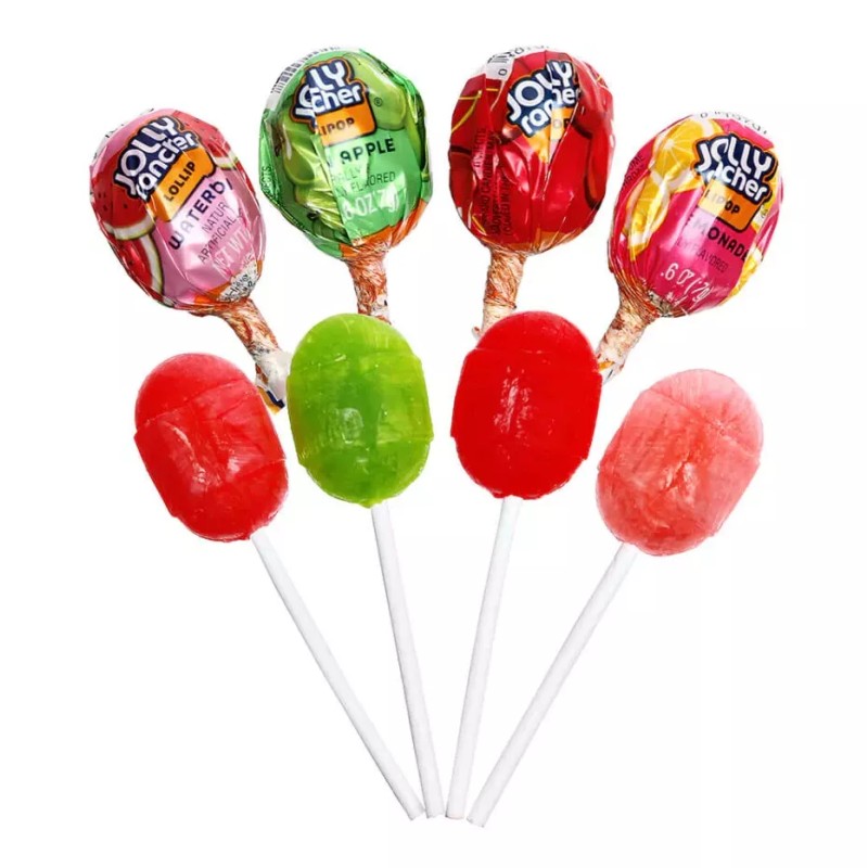 JOLLY RANCHER Round Lollipops, Assorted Fruit Filled Pops, Bulk Candy