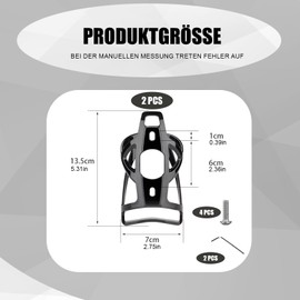 Set of 2 Bicycle Bottle Holders - Robust and Lightweight Drink Holder for Road Bike, MTB & City Bike - Easy to Assemble - Ideal Bicycle Accessory for Safe Drinking on the Go