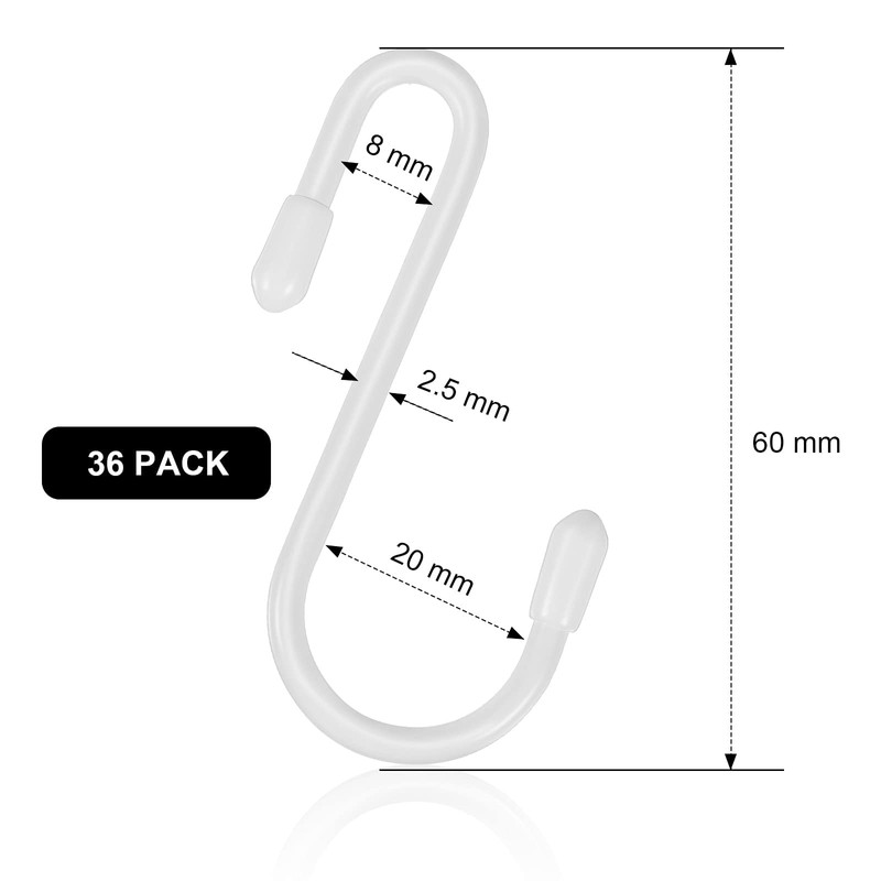 36 Pieces S Shaped Hooks Hanging Heavy Duty S Hooks