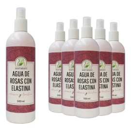 Agua De Rosas Con Elastina (500ml) 6 Pack Momento De Aplicación Noche Tipo De Piel Todo Tipo De Piel                                                  