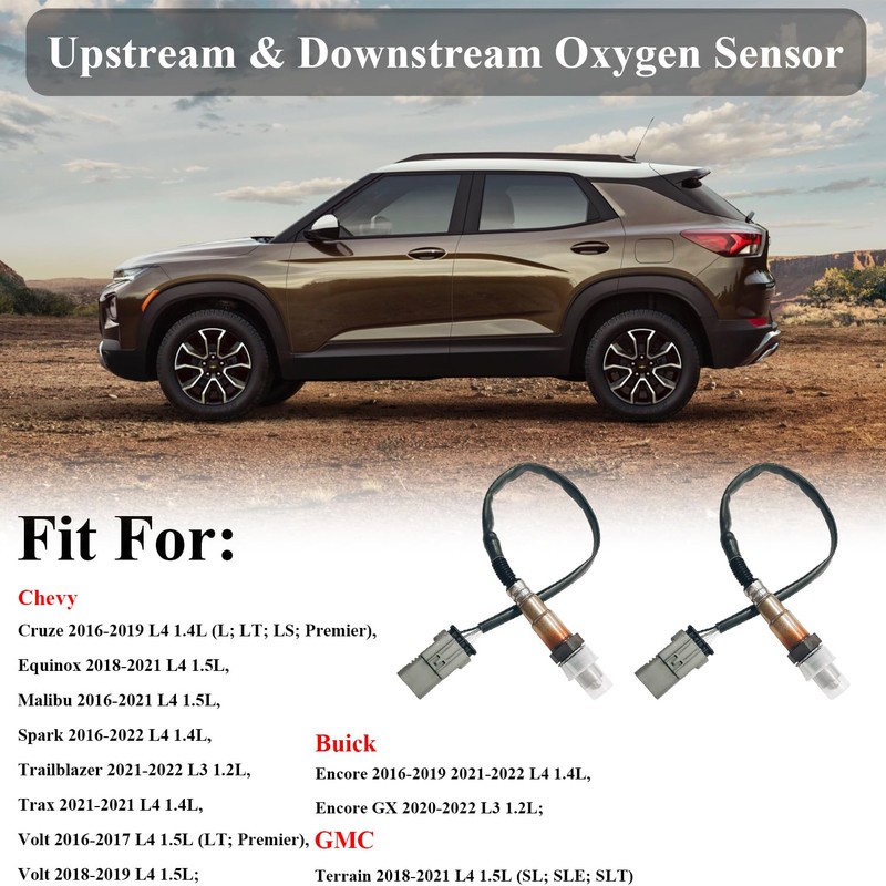 TINJO O2 Oxygen Sensor Upstream & Downstream Compatible with Chevy