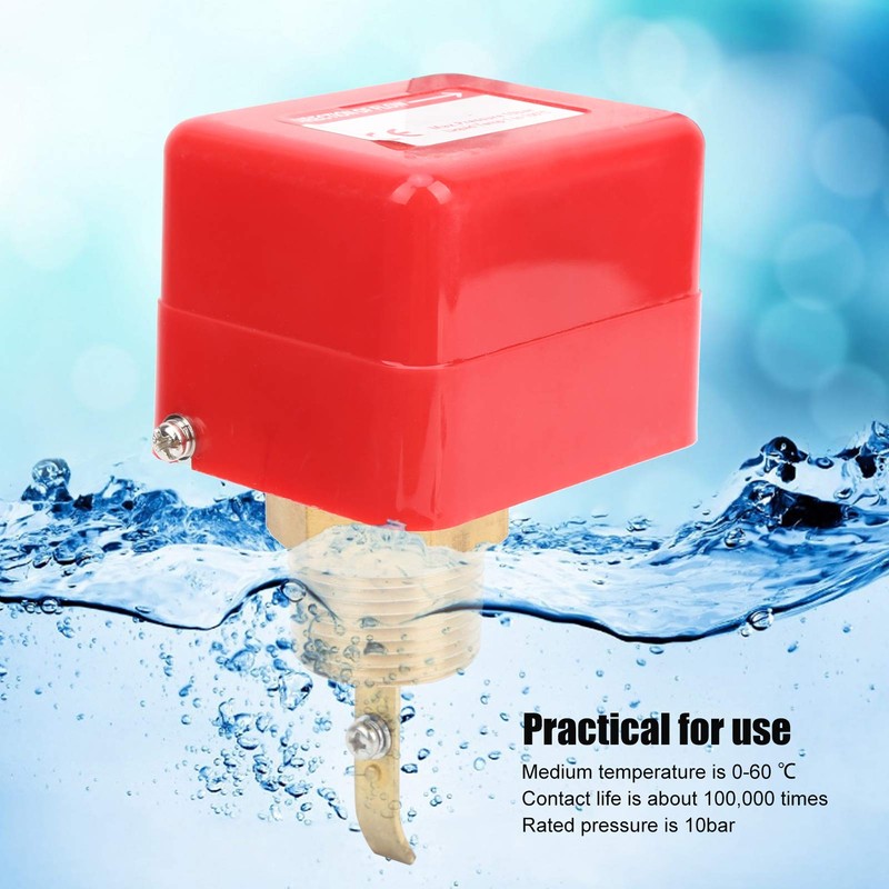 HFS-25 Water Switch Brass Paddle Switch Accessories High Sensitivity 0-60℃
