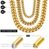 Gold Cuban Link Chain Necklace or Bracelet with Design Box