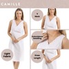 Camille Womens Ladies Classic White Embroidered Chemise Full Slip 12