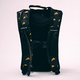 RaveRunner Hydration Pack - Pizza Anti Theft Backpack - 2L Water Bladder for Raves & Festivals -Ideal for Running, Hiking, Cycling & Outdoors