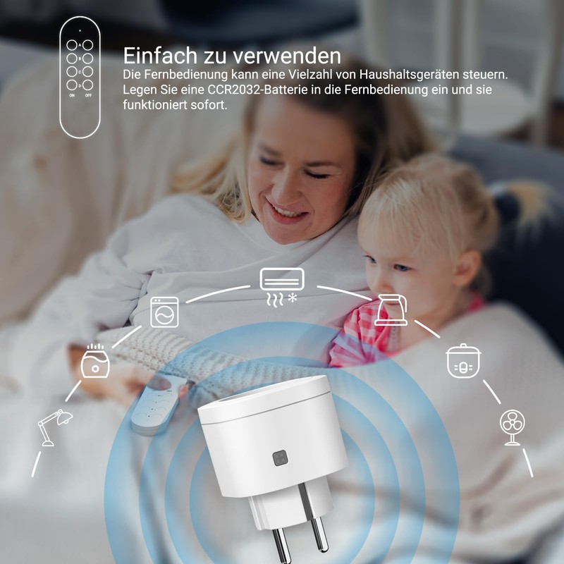 SURNICE Radio Sockets with Remote Control, Socket with 40 m