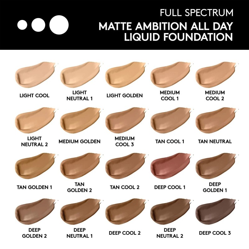 COVERGIRL Matte Ambition, All Day Foundation, Medium Cool 1