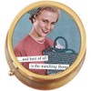 Retro Thong Meme Brass Round Pill Box