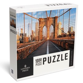 Lantern Press 1000 Piece Jigsaw Puzzle, New York City, NY, Brooklyn Bridge at Sunrise
