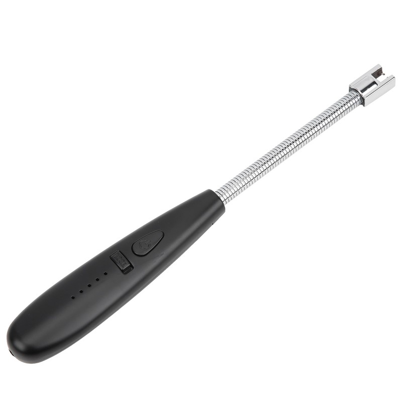 Power Display Pulse Lighter Metal Hose USB Charging Electric Lighter