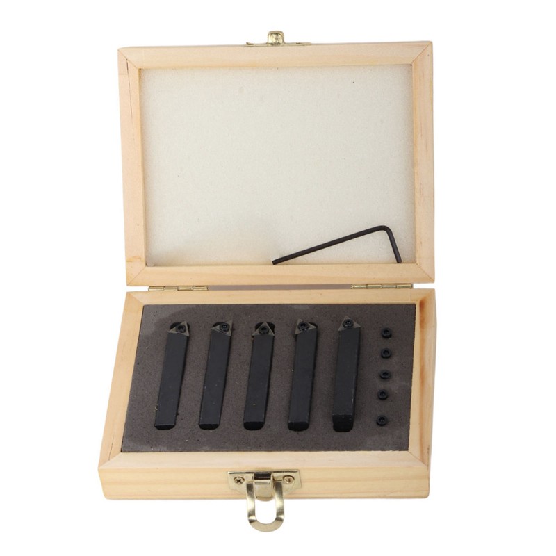 5PCs Carbide Turning Tool Indexable Set 5/16‑Inch for Surface‑Cutting /