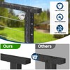 Gyykzz 4FT Black Handrail with POM Connector Block, 2 Pack