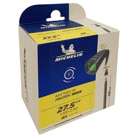 MICHELIN Unisex Adult Camera d'Aria 27.5 x 1.85-2.4 Protek MAX B4 Valvola, Nero, 48 mm