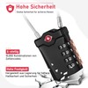 NAGE TSA Suitcase Lock, Lock with Combination Code, 4 Digit,