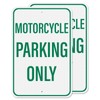 YIKIADA 2 Pack Motorcycle Parking Only Sign 18 × 12