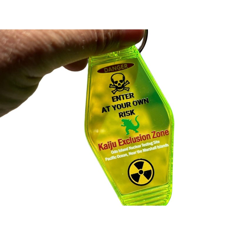 Kaiju Godzilla Exclusion Zone Key Tag