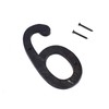 WIGANO 5.5"Hotel House Door Numbers Cast Iron Black (6 (Six))