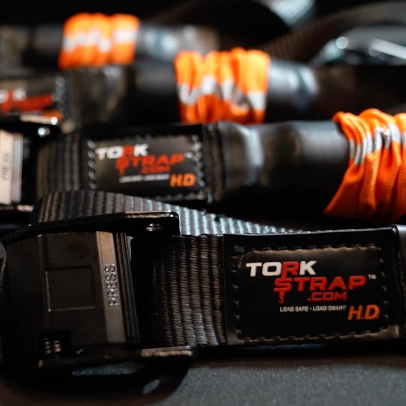 TorkStrap 14' x 1.5'' Self Tensioning Tie Down Straps [Patented]