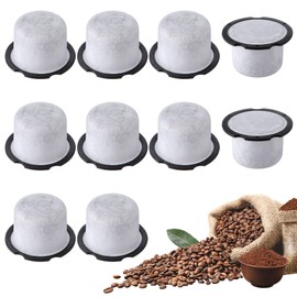 Qualirey 10 Pack Coffee Water Filter Replacement, Compatible with Café and GE Profile Grind & Brew Machine, Charcoal Coffee Filter Cartridges, Replacement for C7CGFLTR, Replace Every 3 Months