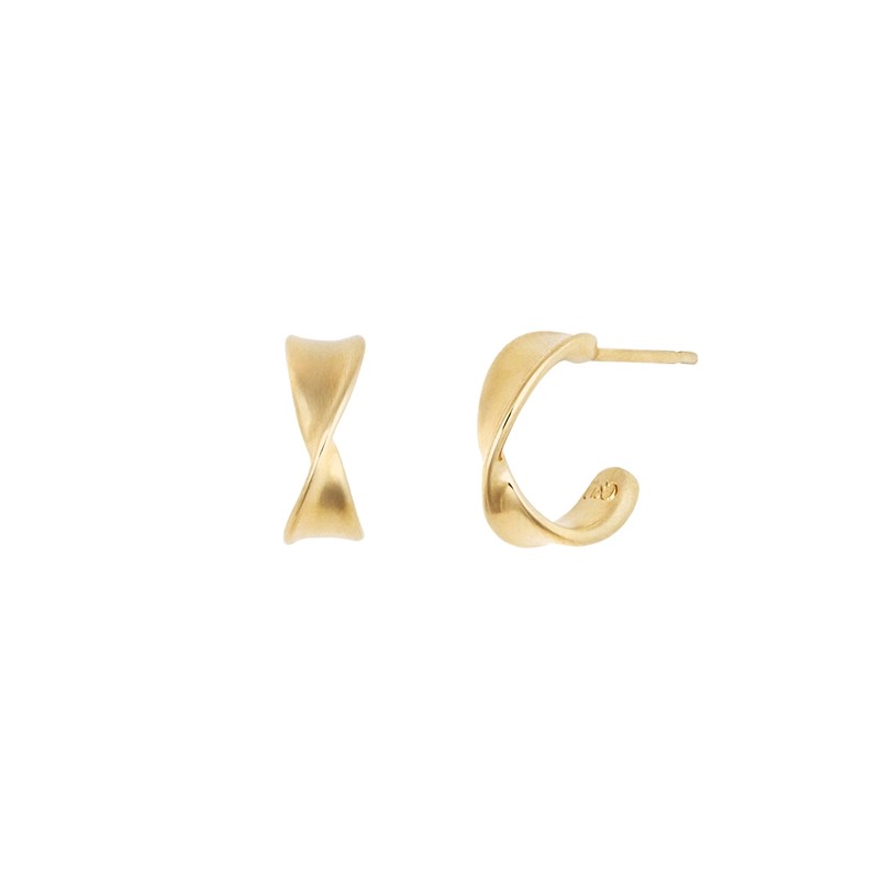 Gold&Deer 14K Goldfield Fuzzy Loop Earrings White Gold / 골드앤디어