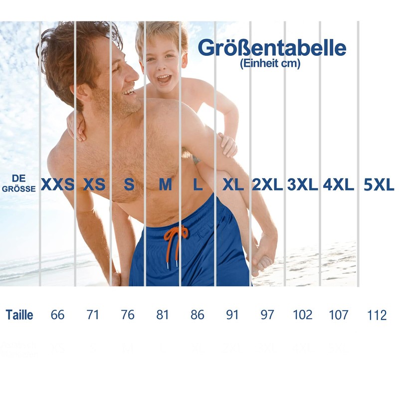 ineepor Men's Compression Swimming Trunks with Inner Shorts, Board Shorts,