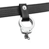 JAY-PEE Tactical Basketweave Leather Handcuff Strap Holder with Chrome Safety