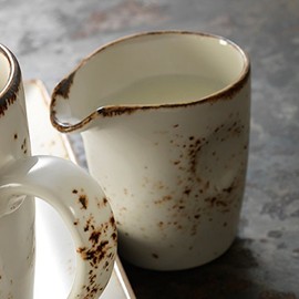 Steelite Craft Pourer White 3oz / 85ml | Pinched Milk Jug, Milk Tot, Creamer, Ceramic Jug