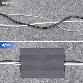 19.69ft Carpet Cord Cover for Wire on Floor Cord Covers, Cable Floor Strip Gray Floor Cord Hider Wire Cover for Home Office Commercial Space, Grey, 2 Pack