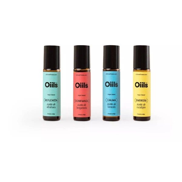 Oills Kit De 4 Aceites Escenciales De Aromaterapia Oiils, Roll-on