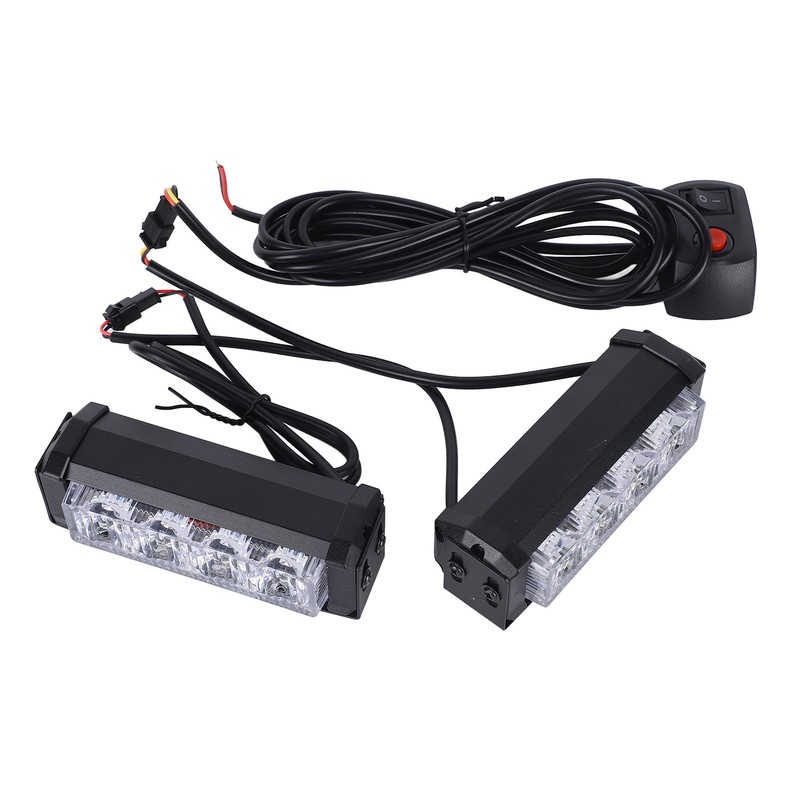 24W 12V 8LED Strobe Lights Bar High Brightness Warning Caution
