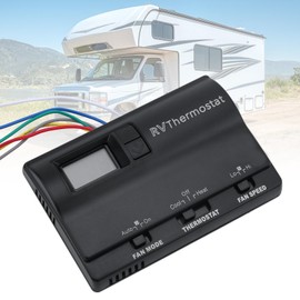 Upgrade 83303862 Digital Thermostat Compatible with Coleman 8330-336 337 338 339 368 386 Thermostat Replacement for Heat/Cool T-Stat Wall Thermostat Provide Detailed Wiring Instructions（Black