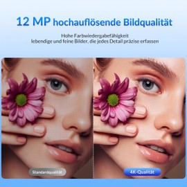 NEWORK 4K Webcam für PC, 4K UHD 1/2.55" Sony Sensor, Autofokus, Datenschutzabdeckung und Stativ, Dual Mikrofon mit Geräuschunterdrückung, Plug&Play, 77°FOV, Webcam für Streaming, Videoanrufe