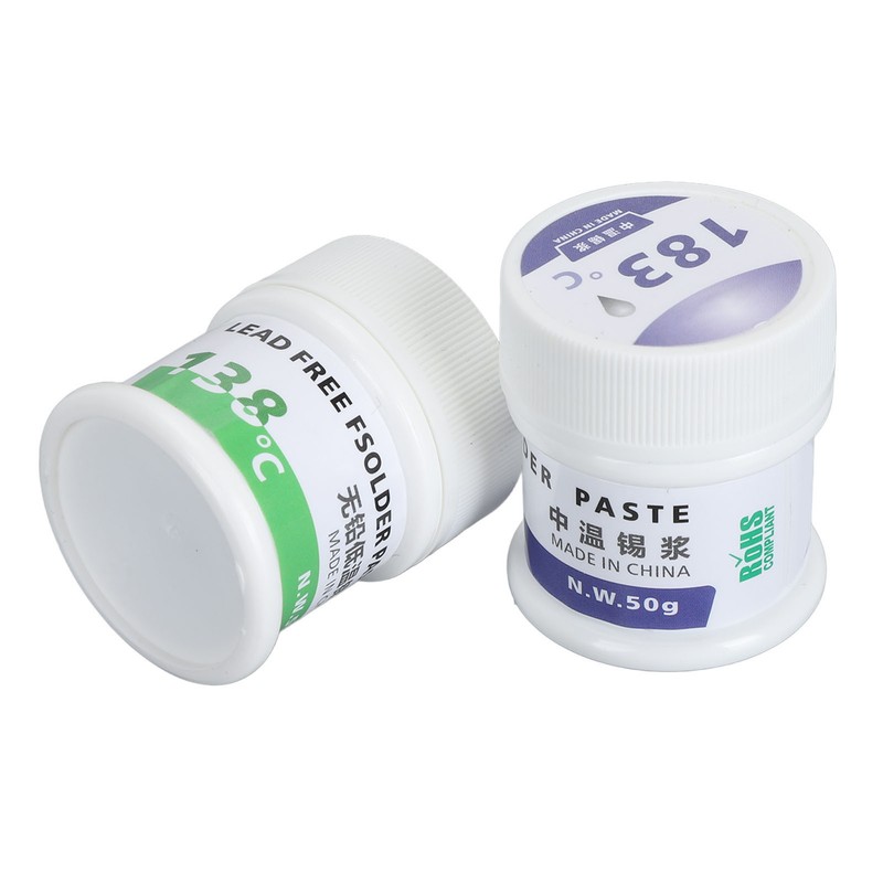 Electronic Chip Solder Paste 50gx2 138℃ and 183℃ Multifunctional Soldering