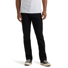 Lee Men's Extreme Motion Relaxed Straight Jean, Black, 32W x 30L